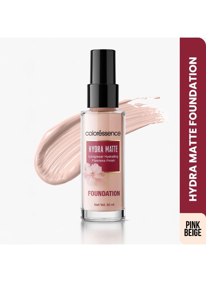 Coloressence Hydra Matte Liquid Foundation for Women, Pink Beige, 30ml  | Full Coverage | Long Lasting | Lightweight | Hydrating Formula | Flawless Matte Finish - Image 2